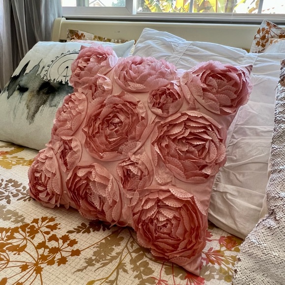 Pink Rose Throw Pillow - Picture 12 of 14
